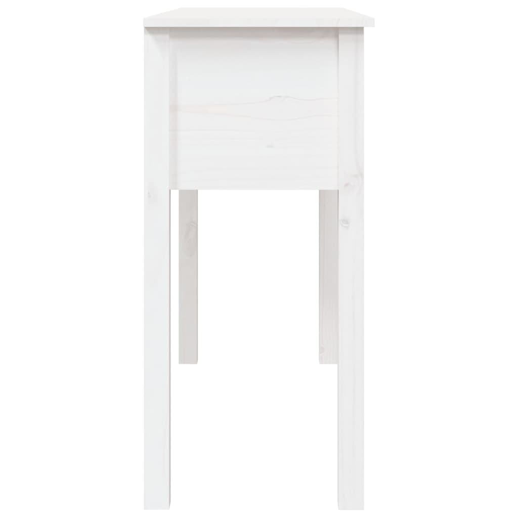 Mesa consola de madera maciza de pino blanco 100x35x75 cm - Imagen 8