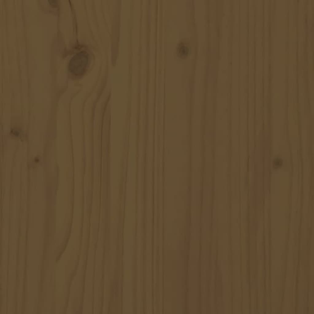 Mesita de noche madera maciza de pino marrón miel 40x35x61,5 cm - Imagen 9