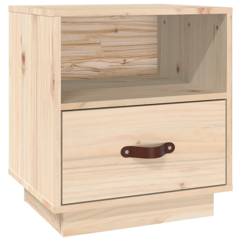 Mesita de noche madera maciza de pino 40x34x45 cm - Imagen 2