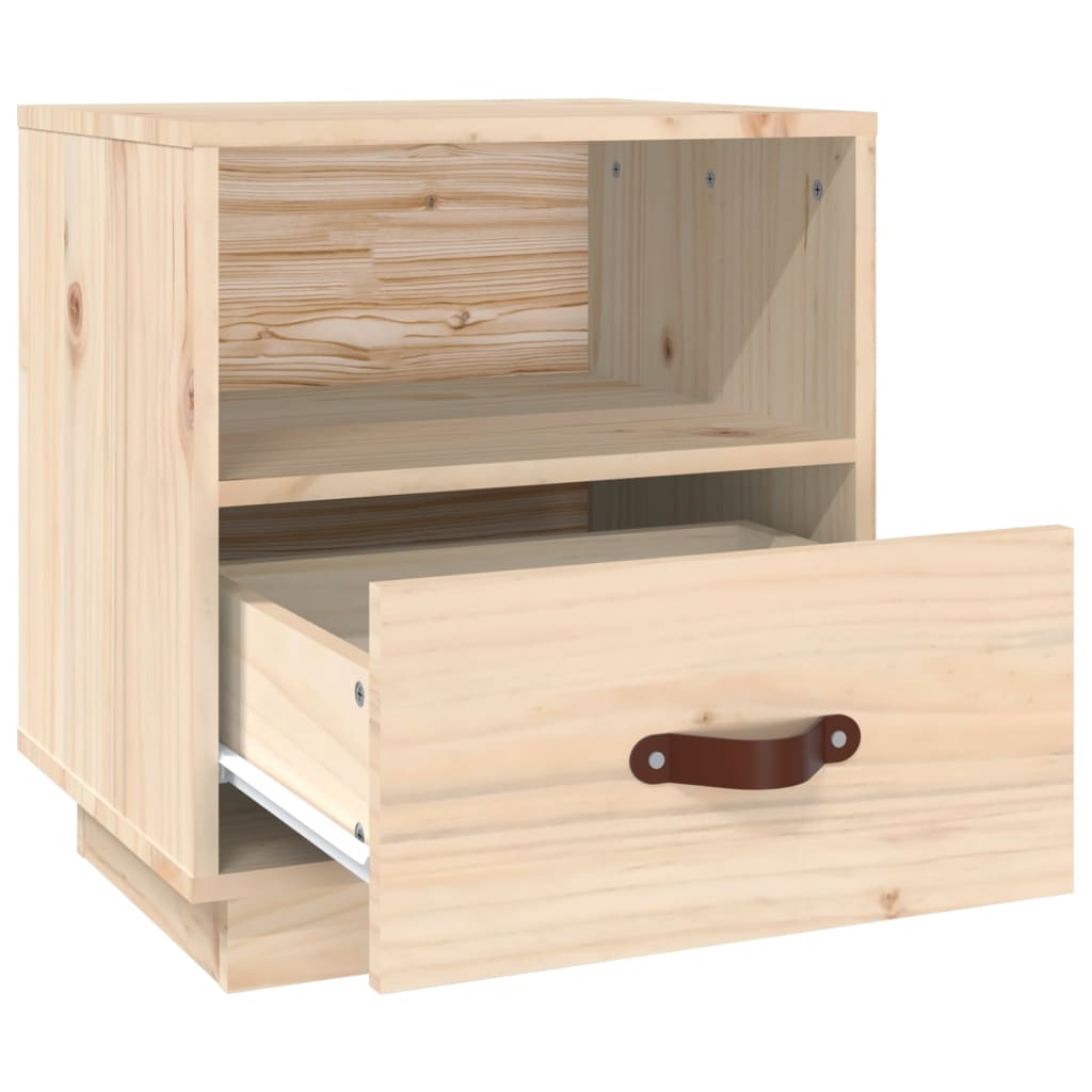 Mesita de noche madera maciza de pino 40x34x45 cm - Imagen 7