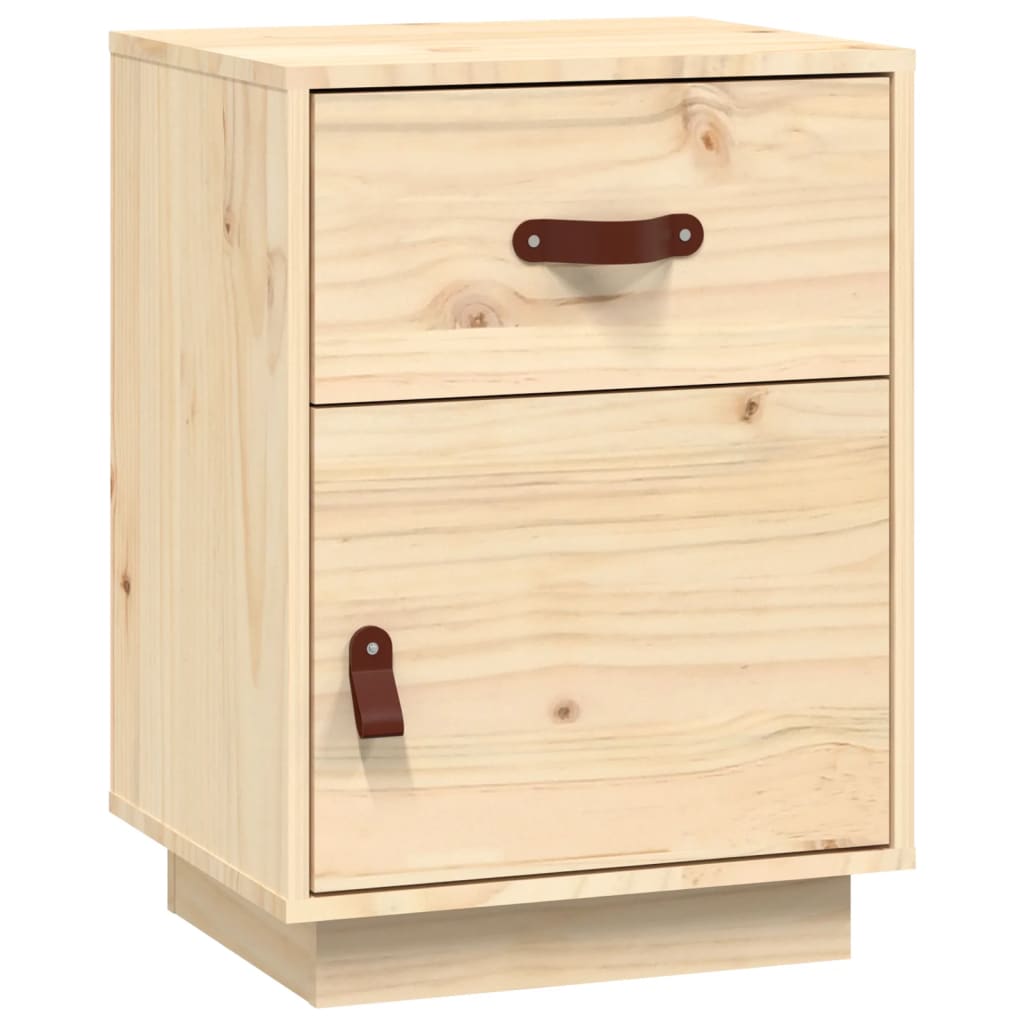 Mesita de noche madera maciza de pino 40x34x55 cm - Imagen 2