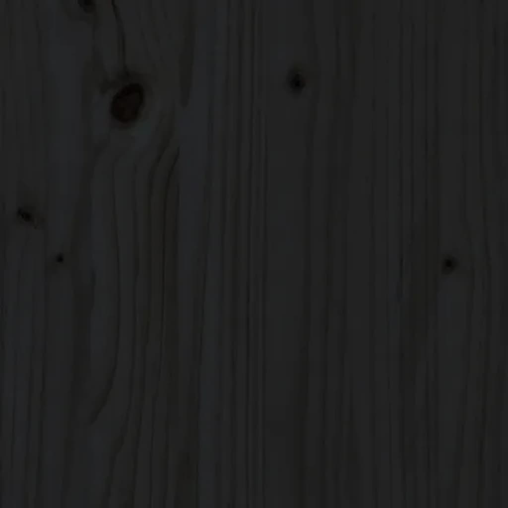 Mesita de noche madera maciza de pino negro 40x34x55 cm - Imagen 9