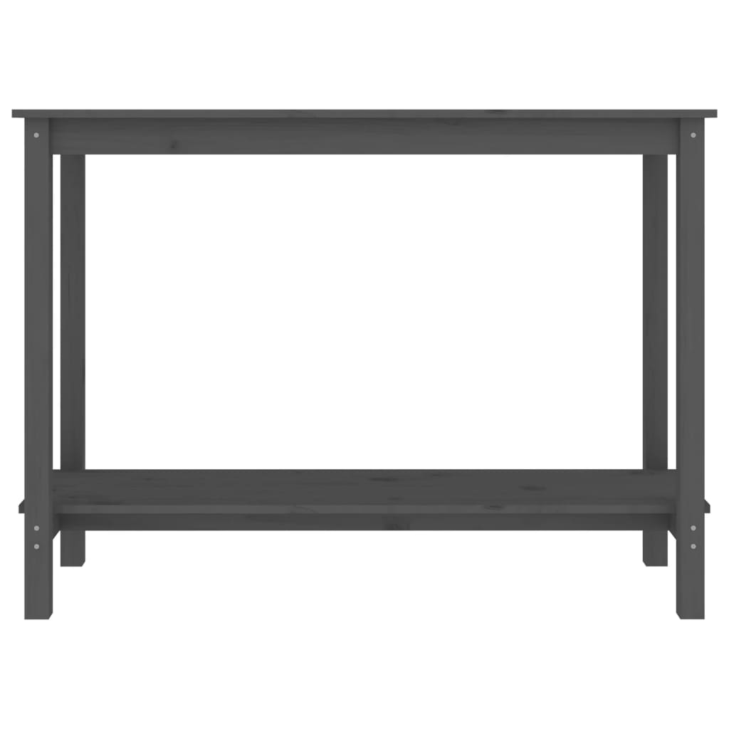 Mesa consola de madera maciza de pino gris 110x40x80 cm - Imagen 3