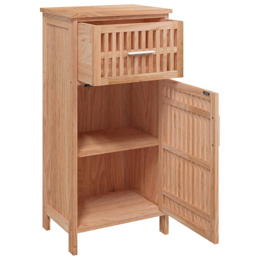 Mueble de baño madera maciza de nogal 42x29x82 cm - Imagen 4