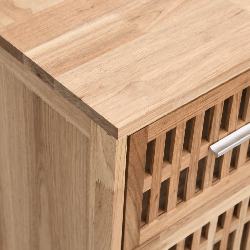 Mueble de baño madera maciza de nogal 42x29x82 cm - Imagen 6