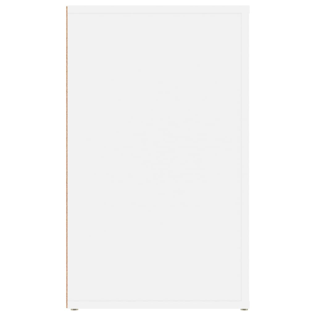 Mesita de noche madera contrachapada blanco 50x36x60 cm - Imagen 8