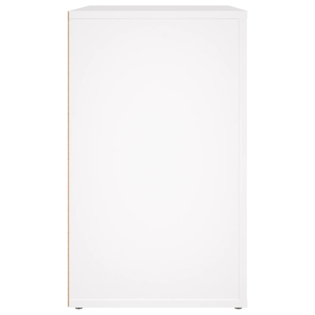 Mesita de noche madera contrachapada blanco 50x36x60 cm - Imagen 8