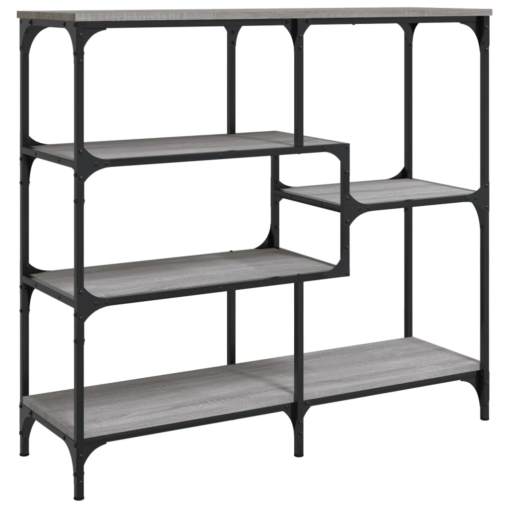 Mesa consola madera contrachapada gris Sonoma 103x32x95 cm - Imagen 6