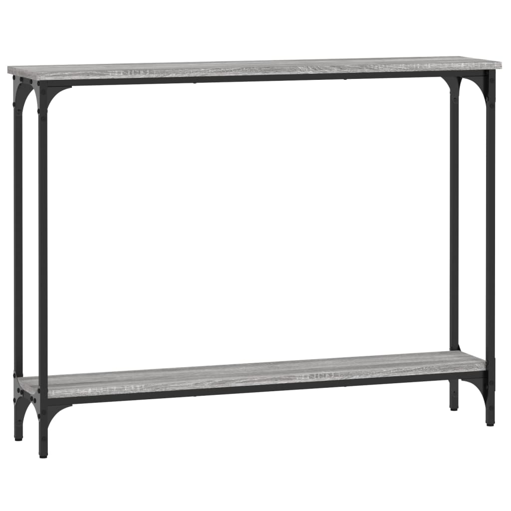 Mesa consola madera de ingeniería gris Sonoma 100x22,5x75 cm - Imagen 2