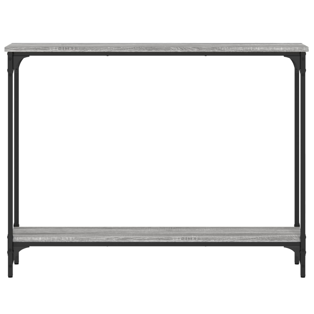 Mesa consola madera de ingeniería gris Sonoma 100x22,5x75 cm - Imagen 4