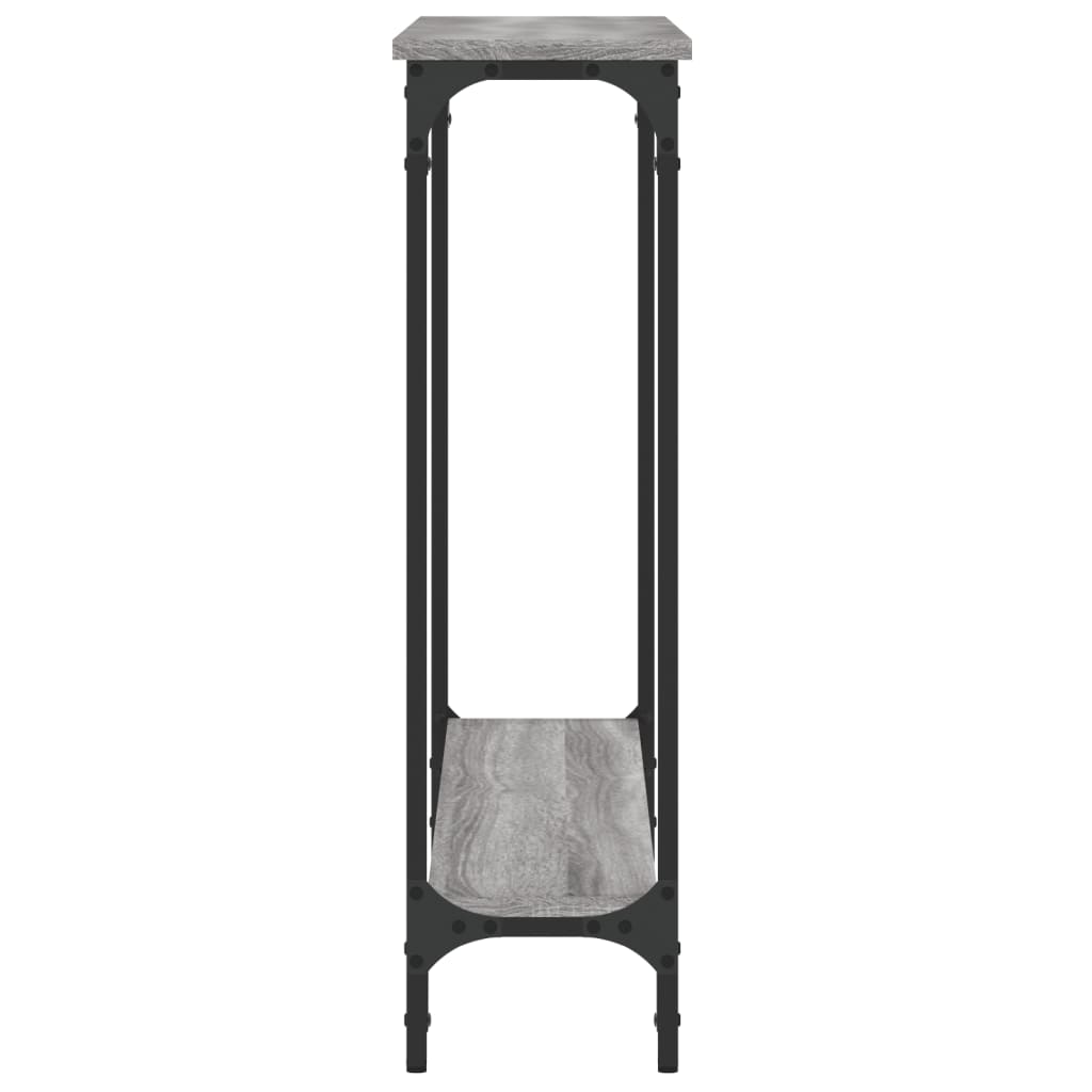 Mesa consola madera de ingeniería gris Sonoma 100x22,5x75 cm - Imagen 5