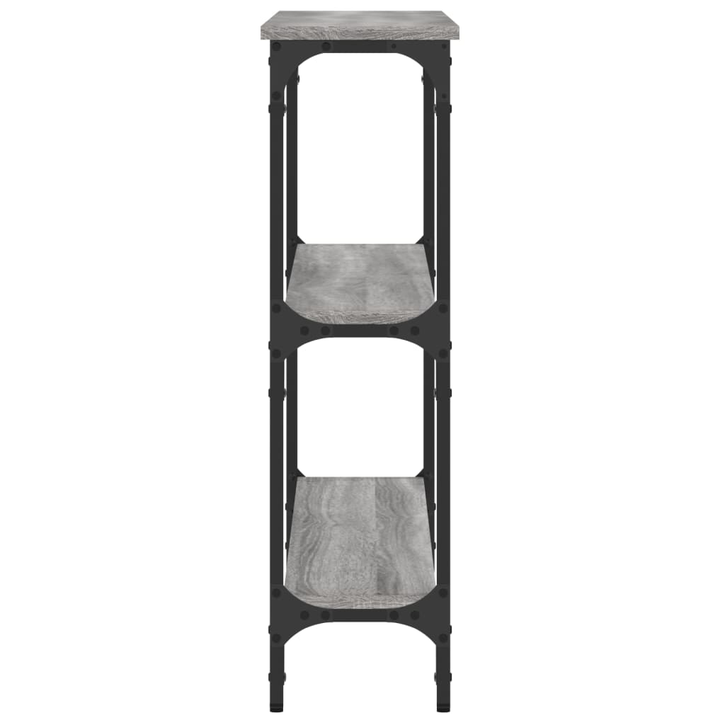 Mesa consola madera de ingeniería gris Sonoma 100x22,5x75 cm - Imagen 5
