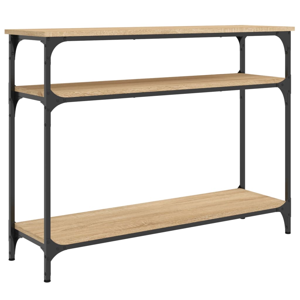 Mesa consola madera de ingeniería roble Sonoma 100x29x75 cm - Imagen 2