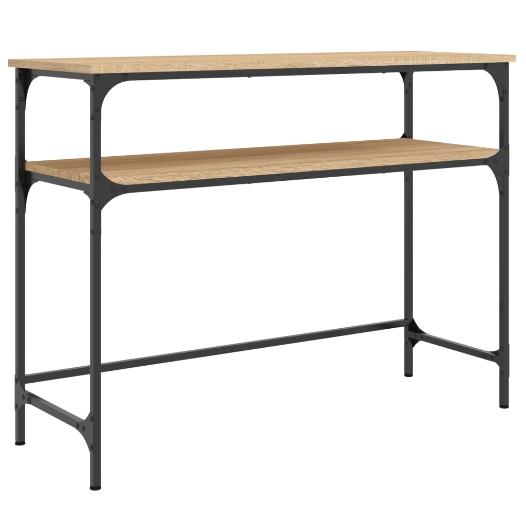 Mesa consola madera de ingeniería roble Sonoma 100x35,5x75 cm - Imagen 2