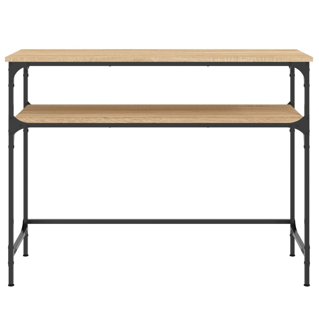 Mesa consola madera de ingeniería roble Sonoma 100x35,5x75 cm - Imagen 4