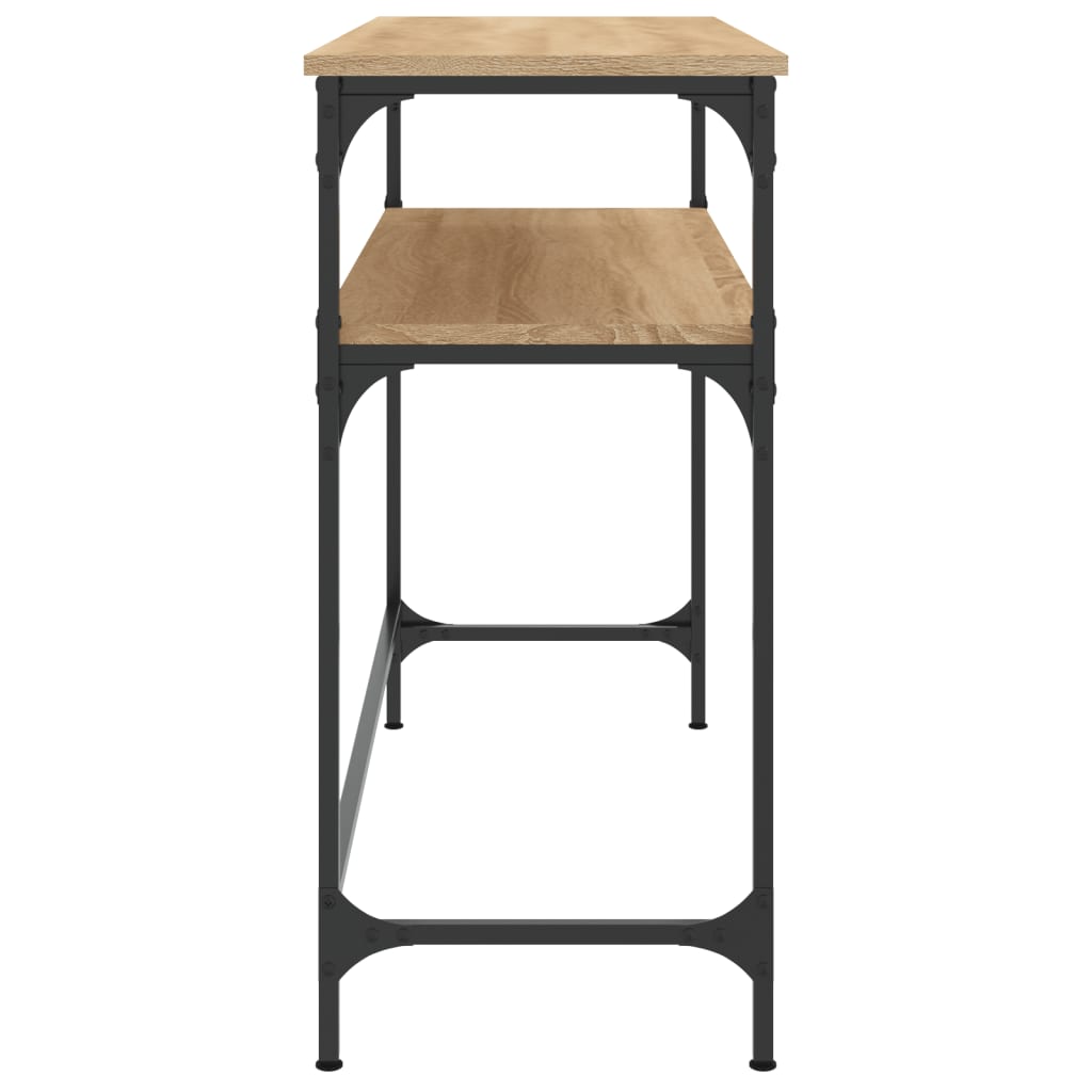 Mesa consola madera de ingeniería roble Sonoma 100x35,5x75 cm - Imagen 5