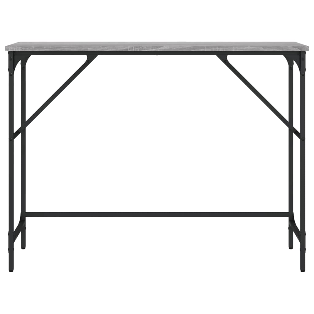 Mesa consola madera de ingeniería gris Sonoma 100x32x75 cm - Imagen 4