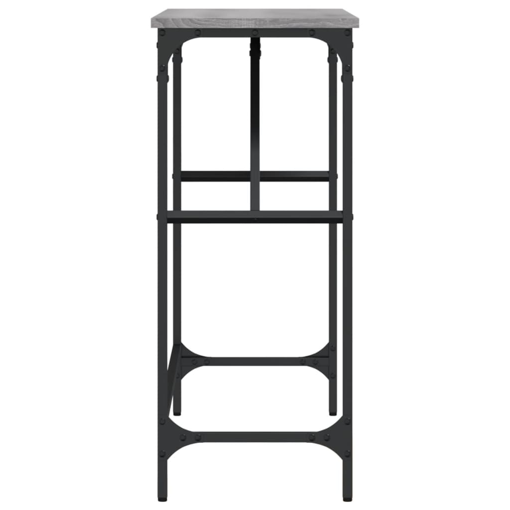 Mesa consola madera de ingeniería gris Sonoma 100x32x75 cm - Imagen 5
