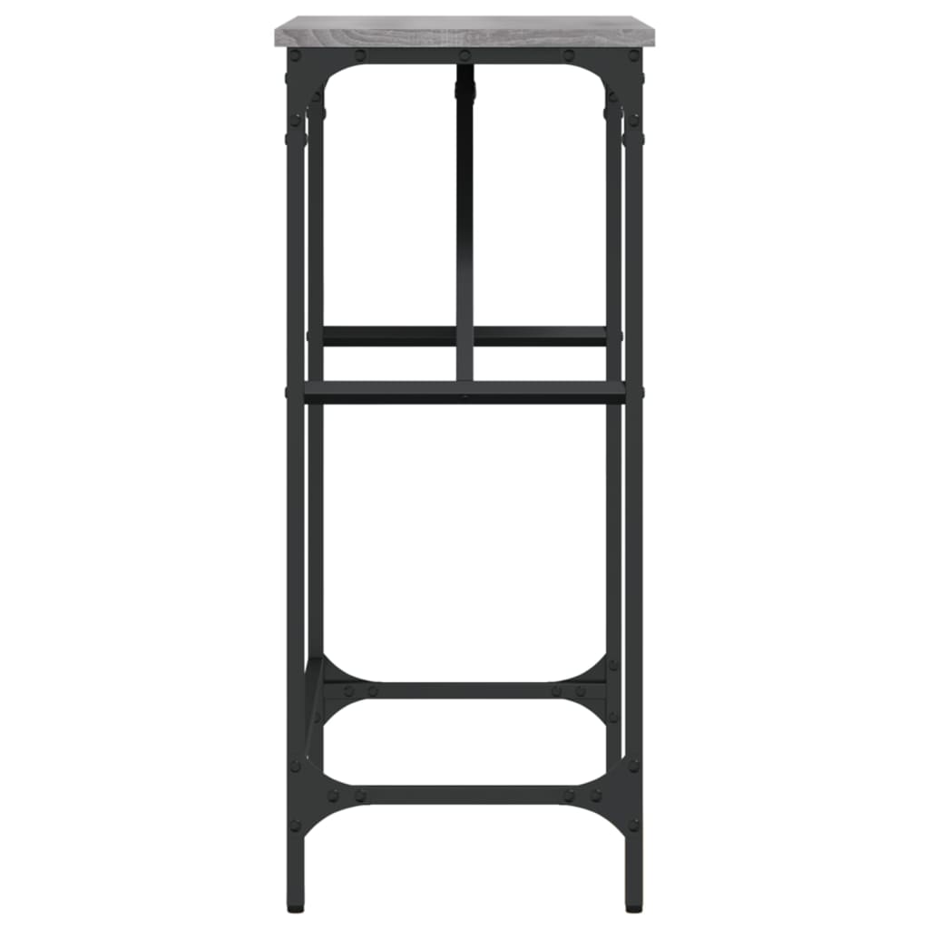 Mesa consola madera de ingeniería gris Sonoma 75x32x75 cm - Imagen 5