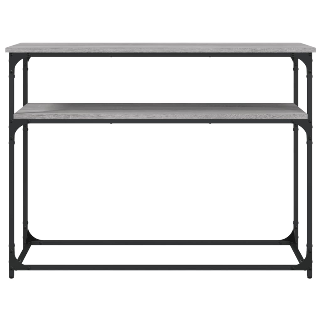 Mesa consola madera de ingeniería gris Sonoma 100x35,5x75 cm - Imagen 4