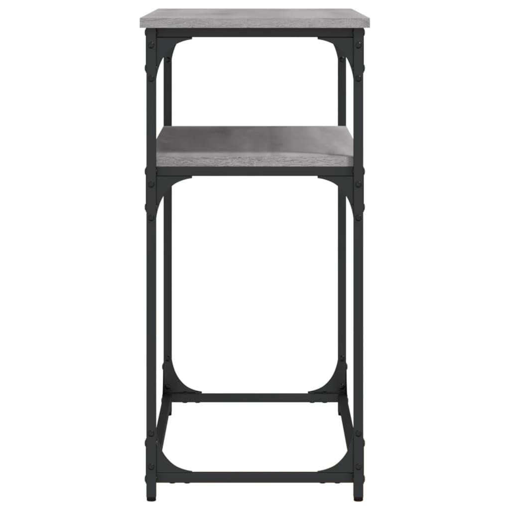 Mesa consola madera de ingeniería gris Sonoma 100x35,5x75 cm - Imagen 5