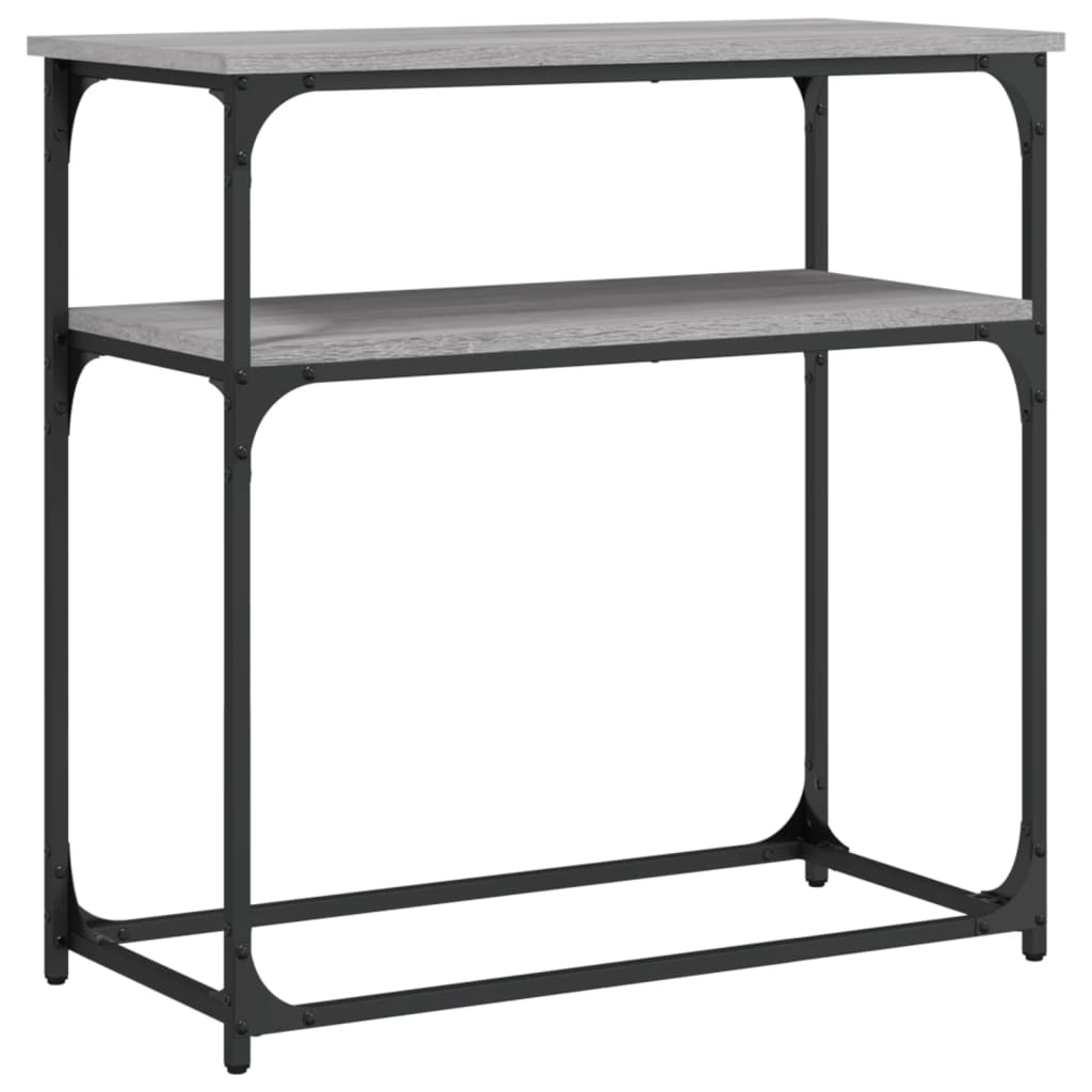 Mesa consola madera de ingeniería gris Sonoma 75x35,5x75 cm - Imagen 2
