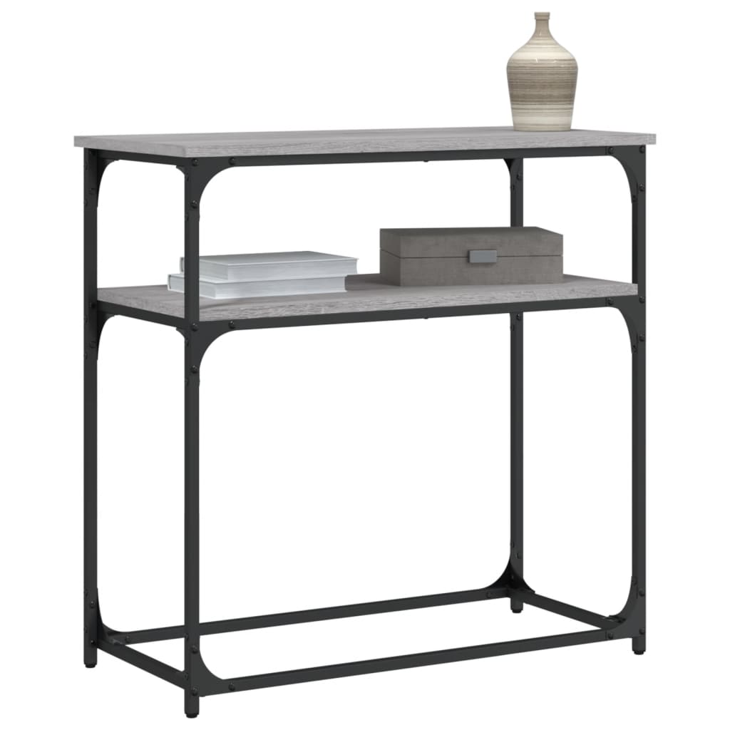 Mesa consola madera de ingeniería gris Sonoma 75x35,5x75 cm - Imagen 3