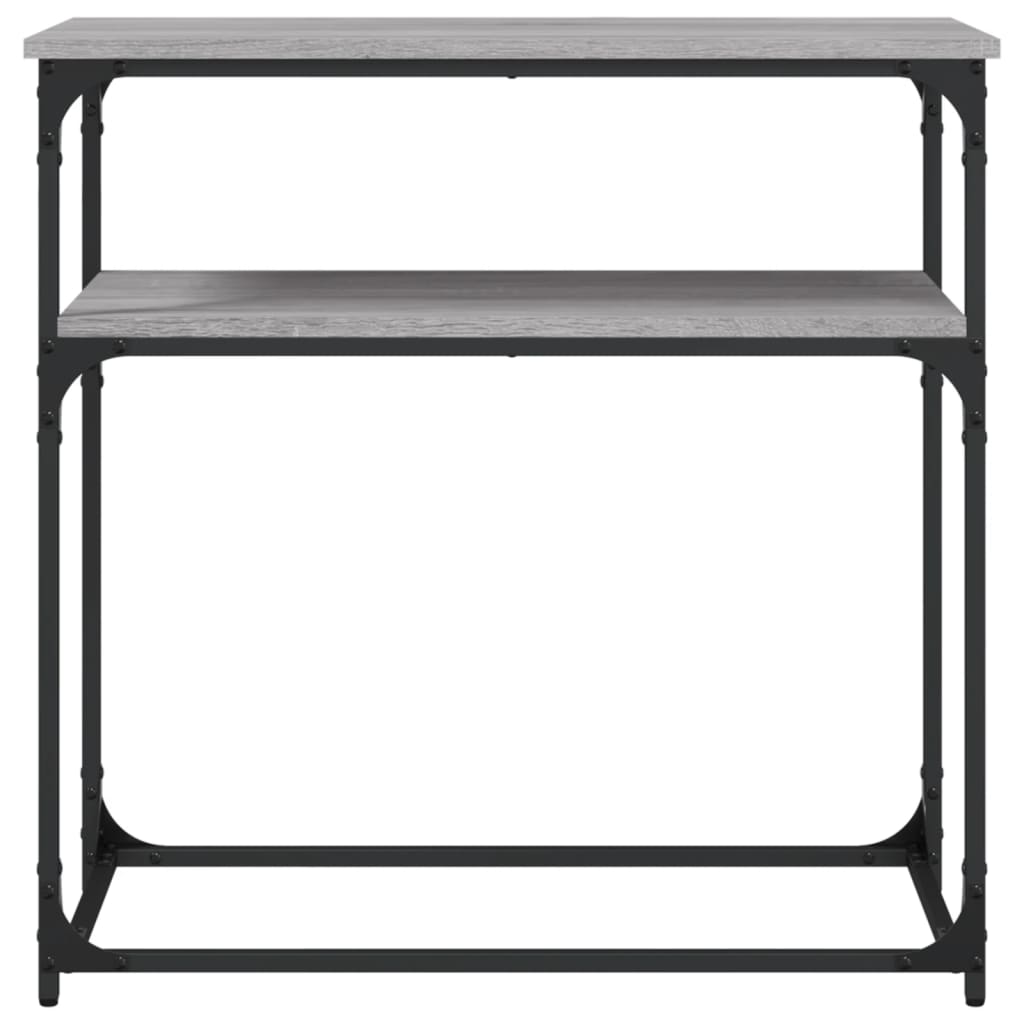 Mesa consola madera de ingeniería gris Sonoma 75x35,5x75 cm - Imagen 4