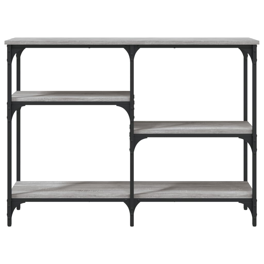 Mesa consola madera de ingeniería gris Sonoma 102x29x75 cm - Imagen 4