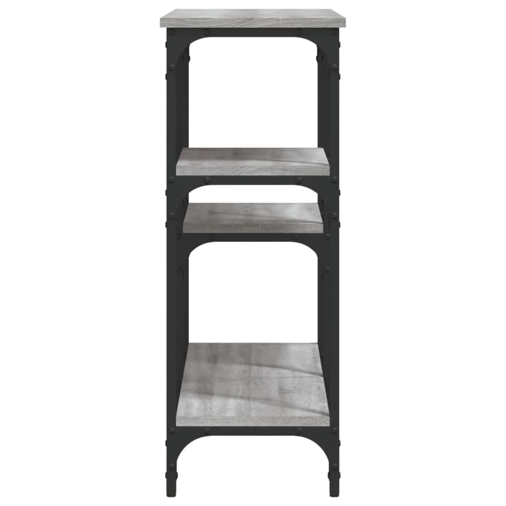 Mesa consola madera de ingeniería gris Sonoma 102x29x75 cm - Imagen 5