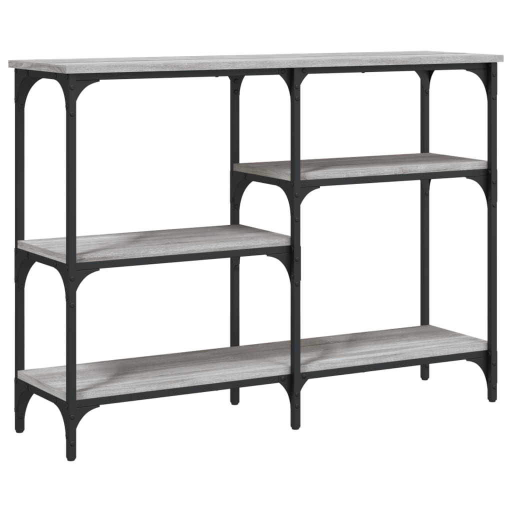 Mesa consola madera de ingeniería gris Sonoma 102x29x75 cm - Imagen 6