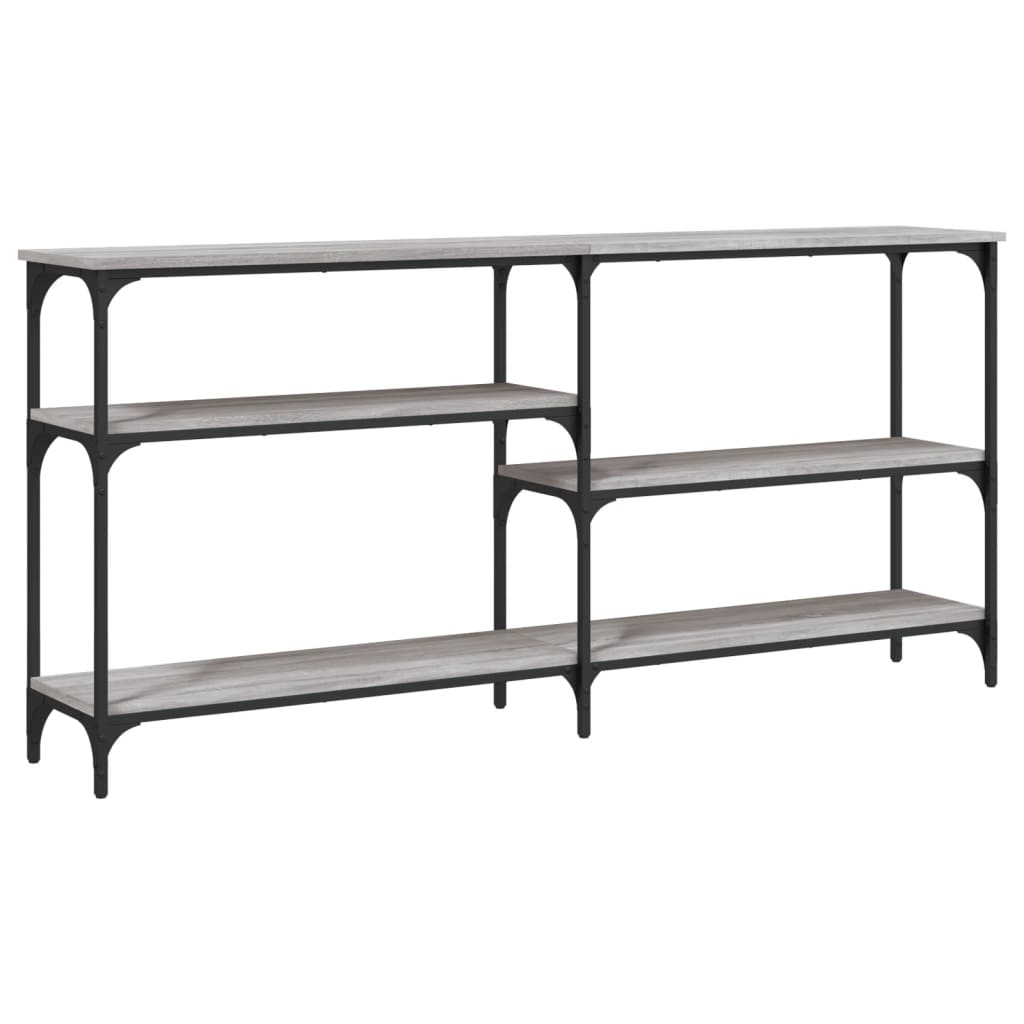 Mesa consola madera de ingeniería gris Sonoma 160x29x75 cm - Imagen 2
