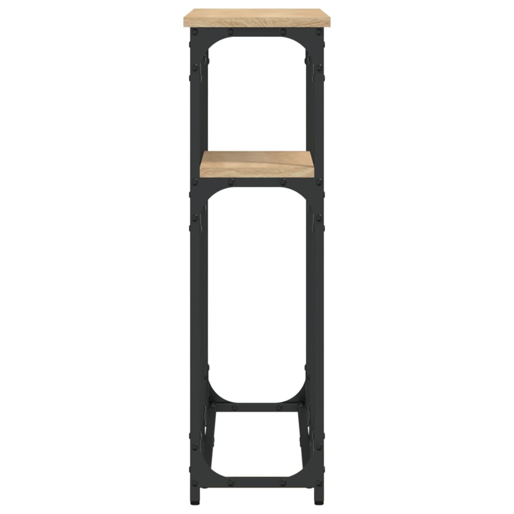 Mesa consola madera de ingeniería roble Sonoma 90x22,5x75 cm - Imagen 5