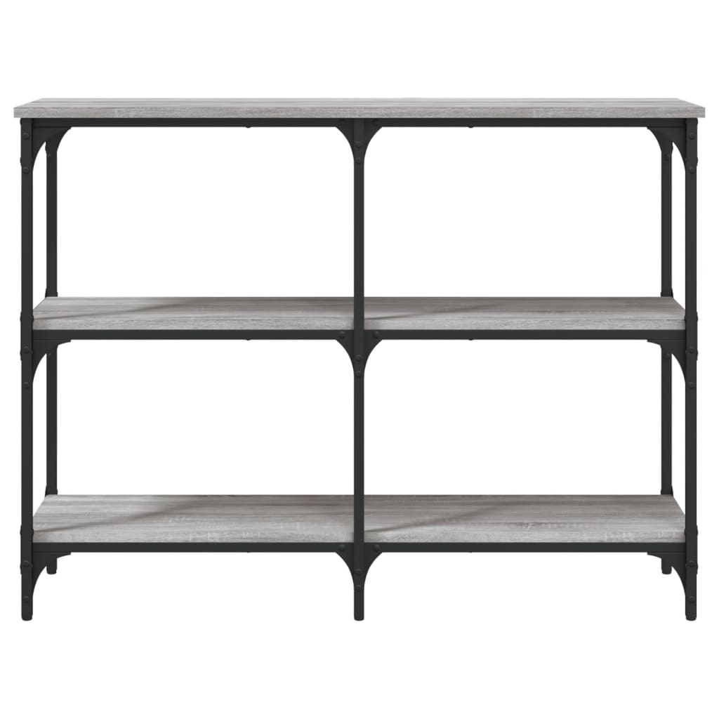 Mesa consola madera de ingeniería gris Sonoma 100x29x75 cm - Imagen 4