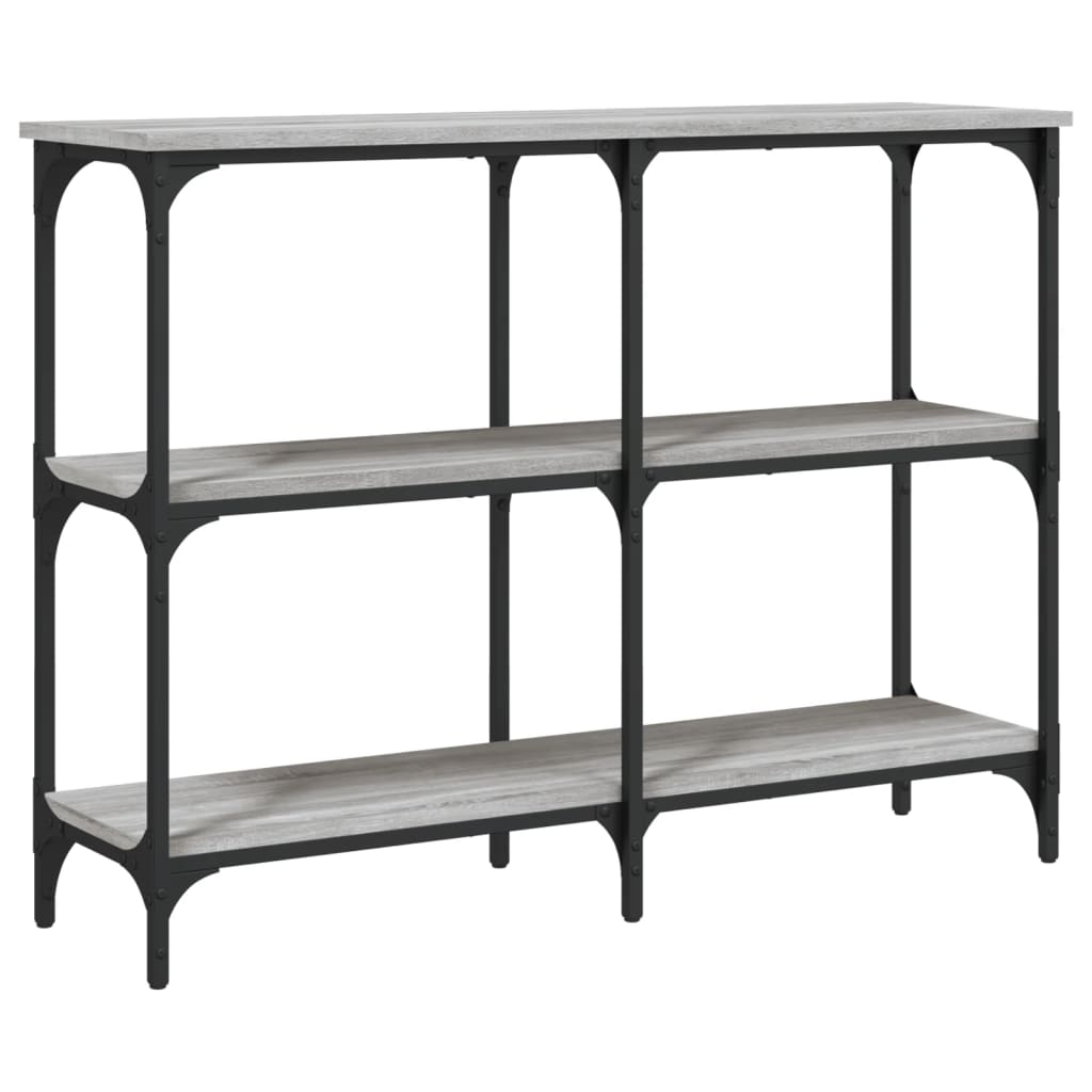 Mesa consola madera de ingeniería gris Sonoma 100x29x75 cm - Imagen 6