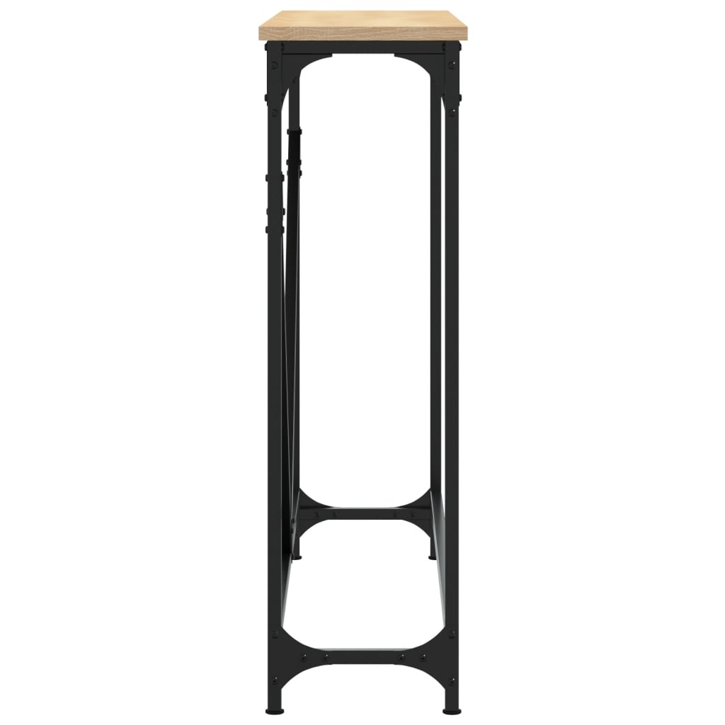 Mesa consola madera de ingeniería roble Sonoma 102x22,5x75 cm - Imagen 5