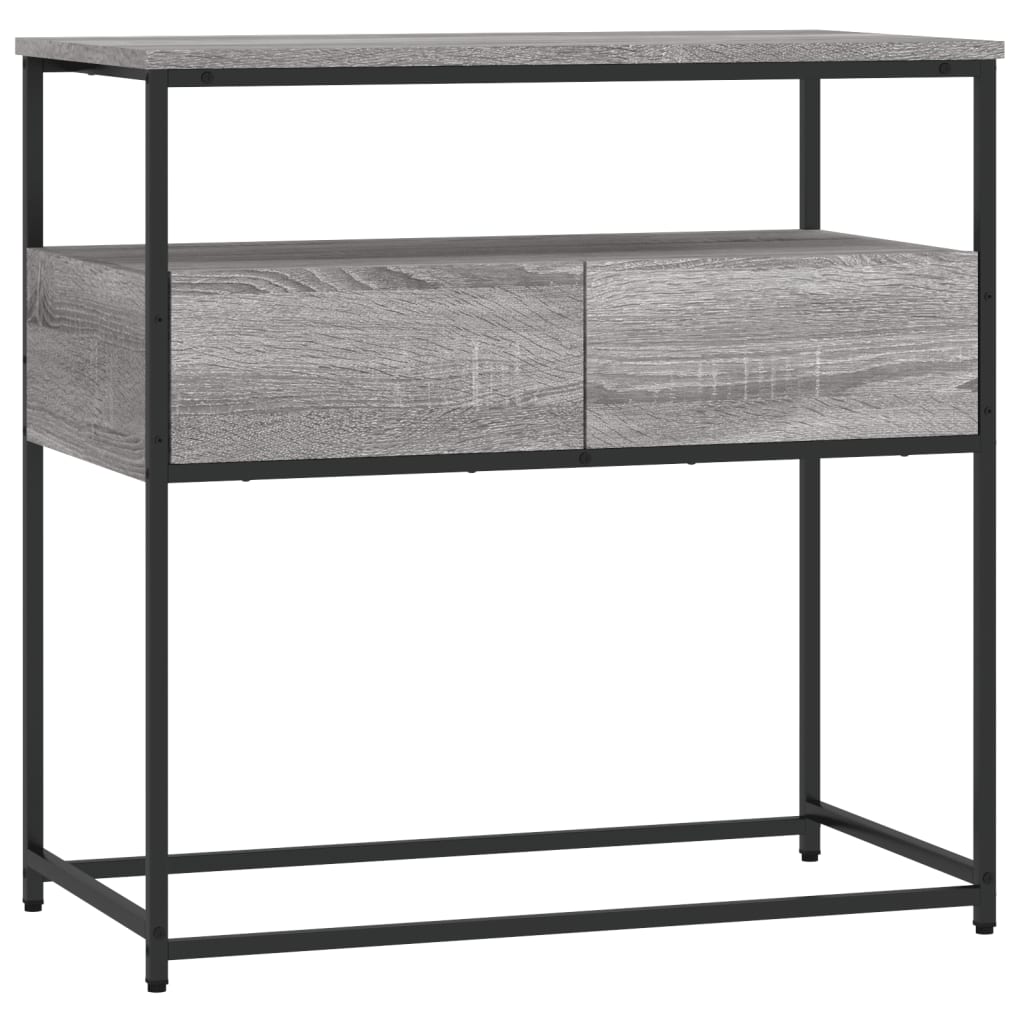 Mesa consola madera de ingeniería gris Sonoma 75x40x75 cm - Imagen 2