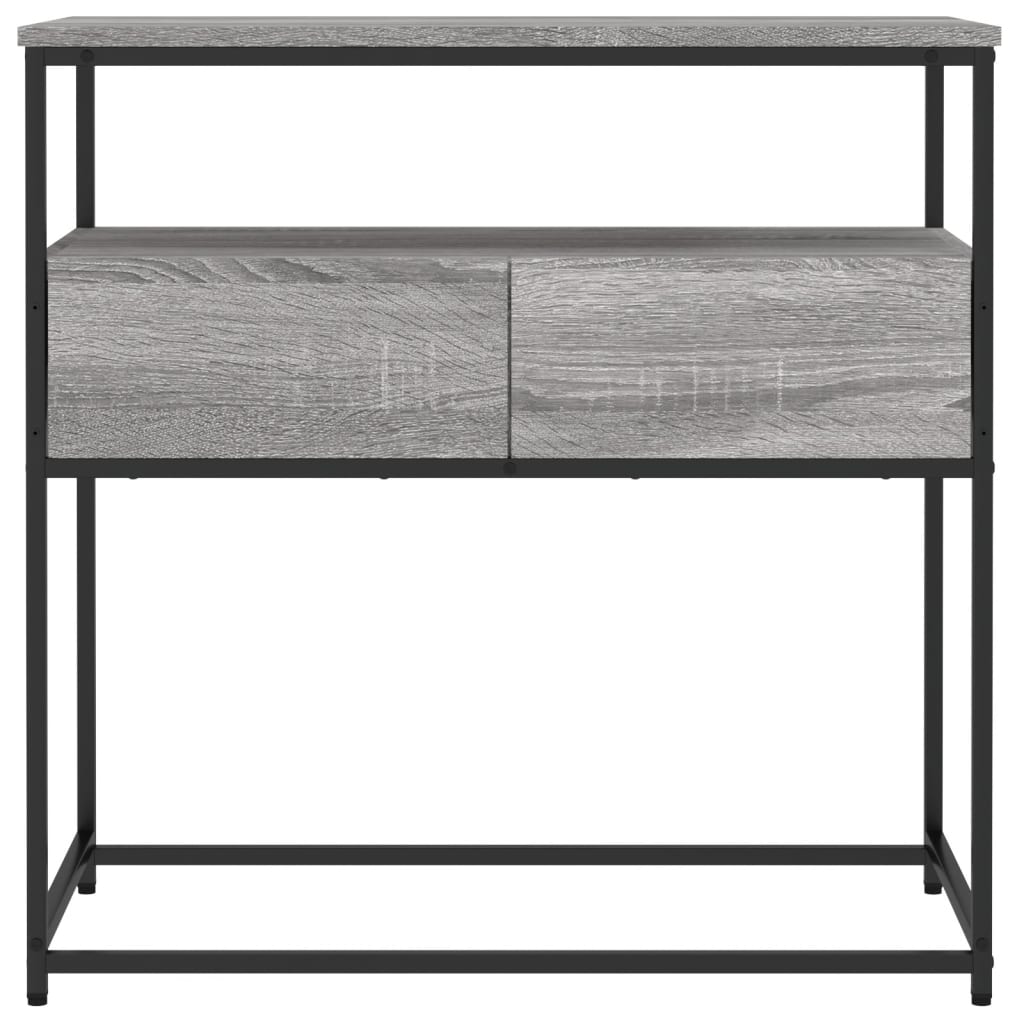 Mesa consola madera de ingeniería gris Sonoma 75x40x75 cm - Imagen 6