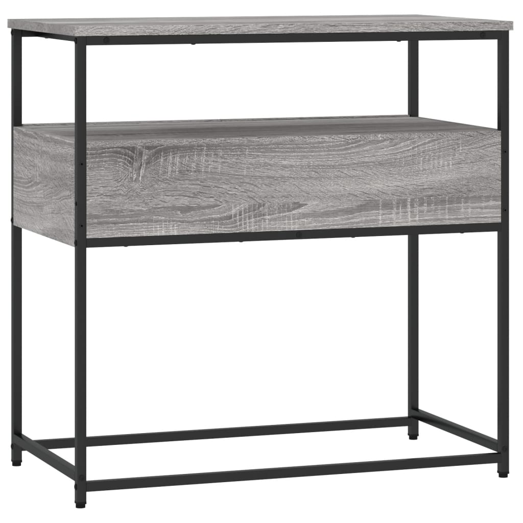 Mesa consola madera de ingeniería gris Sonoma 75x40x75 cm - Imagen 8