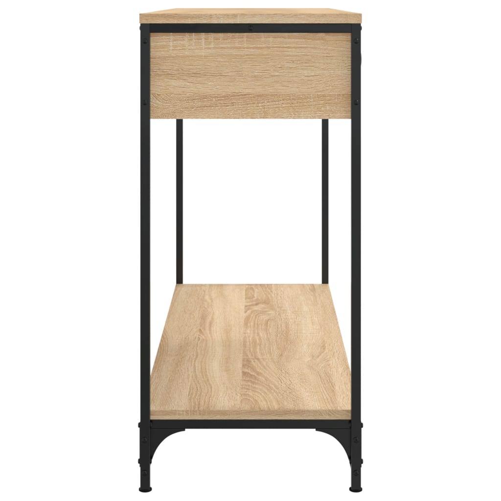 Mesa consola madera de ingeniería roble Sonoma 100x34,5x75 cm - Imagen 7