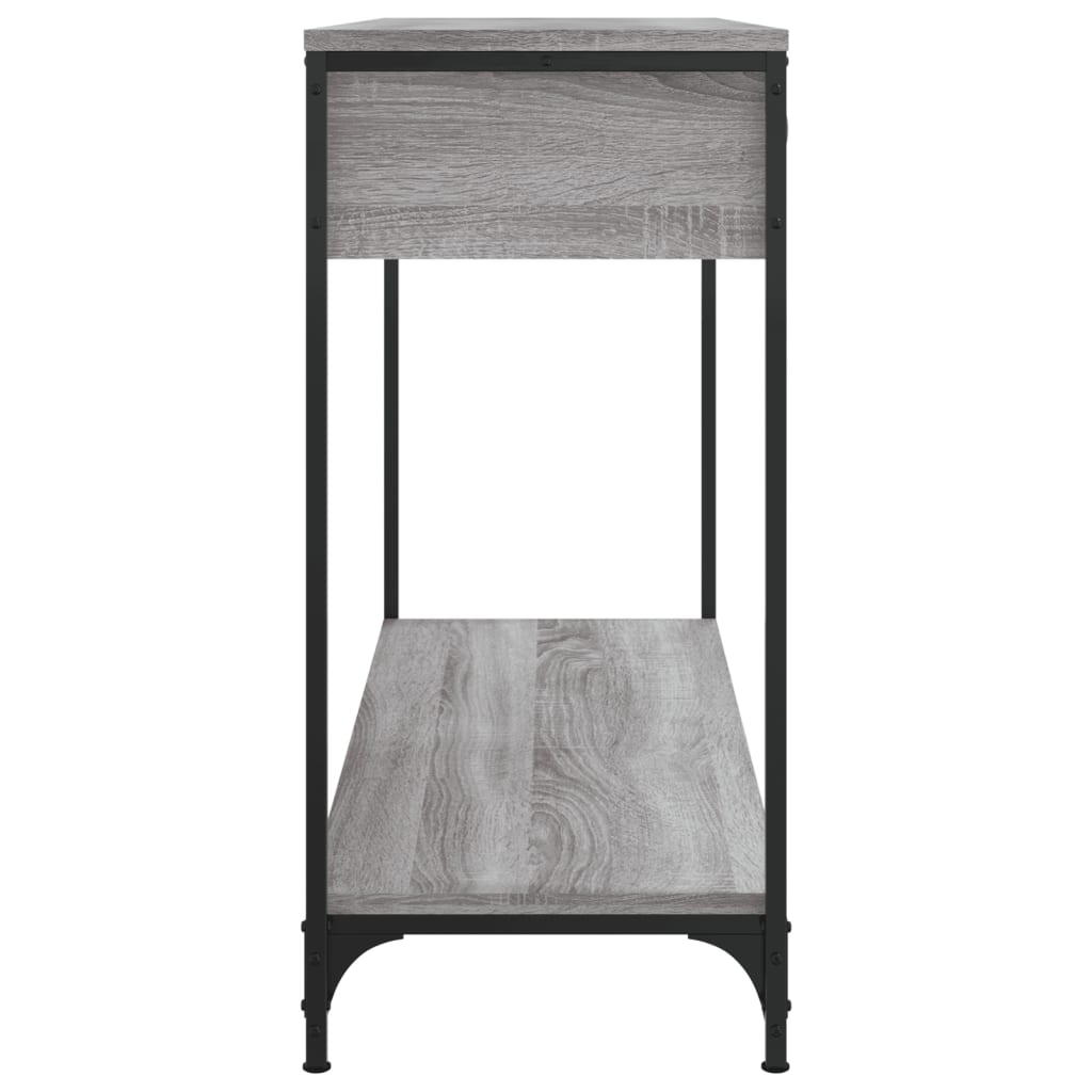 Mesa consola madera de ingeniería gris Sonoma 100x34,5x75 cm - Imagen 7