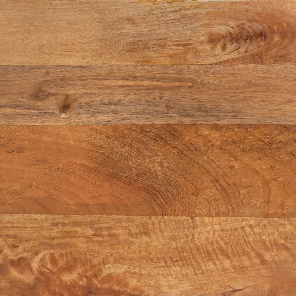 Mesita de noche de madera maciza de mango marrón y negro - Imagen 10