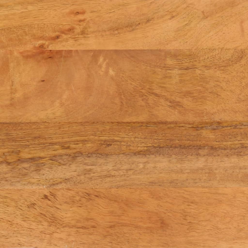 Mesita de noche madera maciza mango marrón y negro 50x33x60 c - Imagen 10