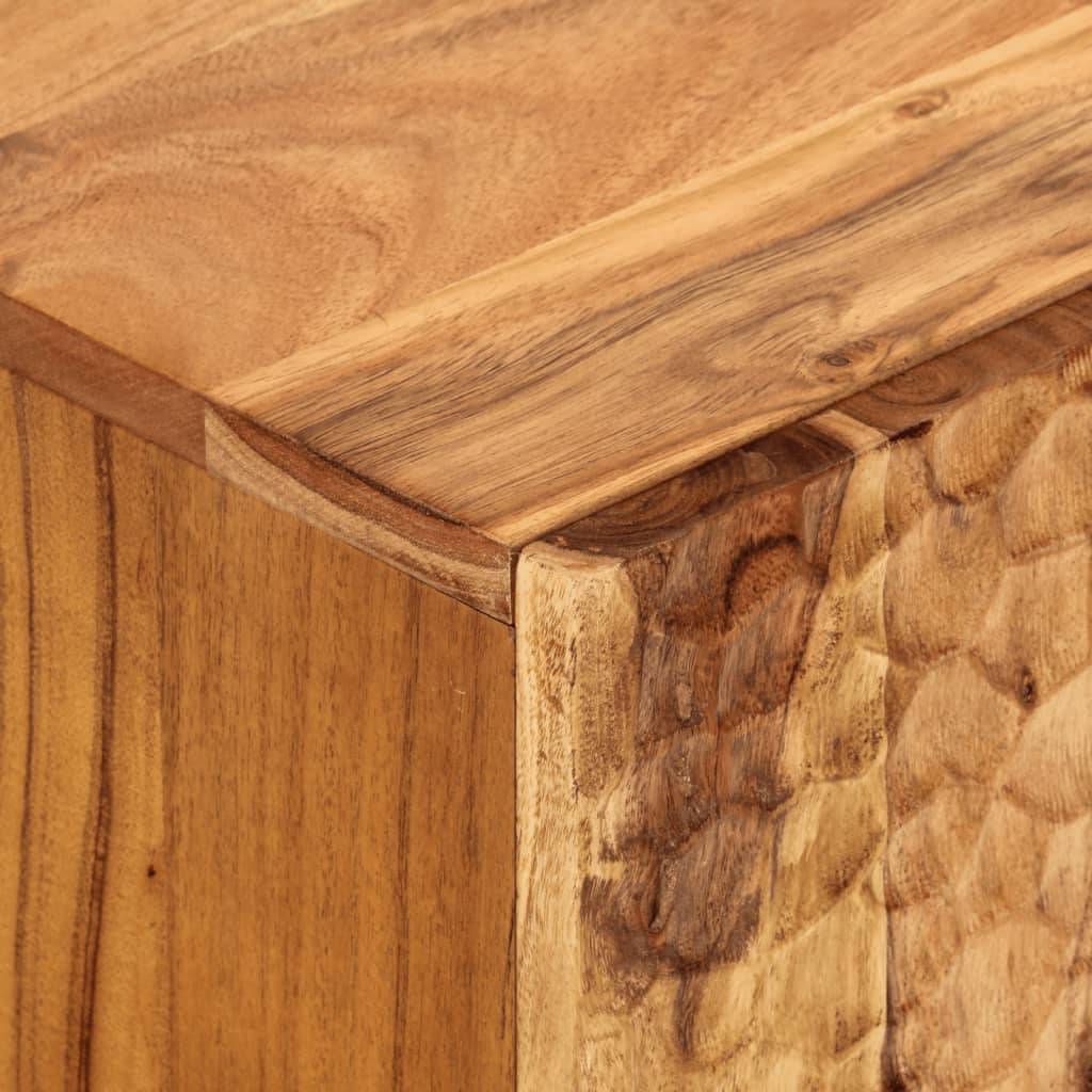 Armario de lavabo para baño madera maciza de acacia 62x33x58 cm - Imagen 8
