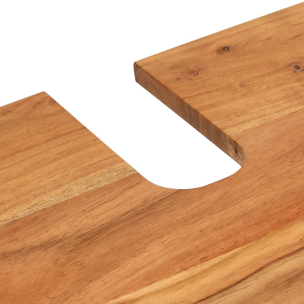 Armario de lavabo para baño madera maciza de acacia 62x33x58 cm - Imagen 9