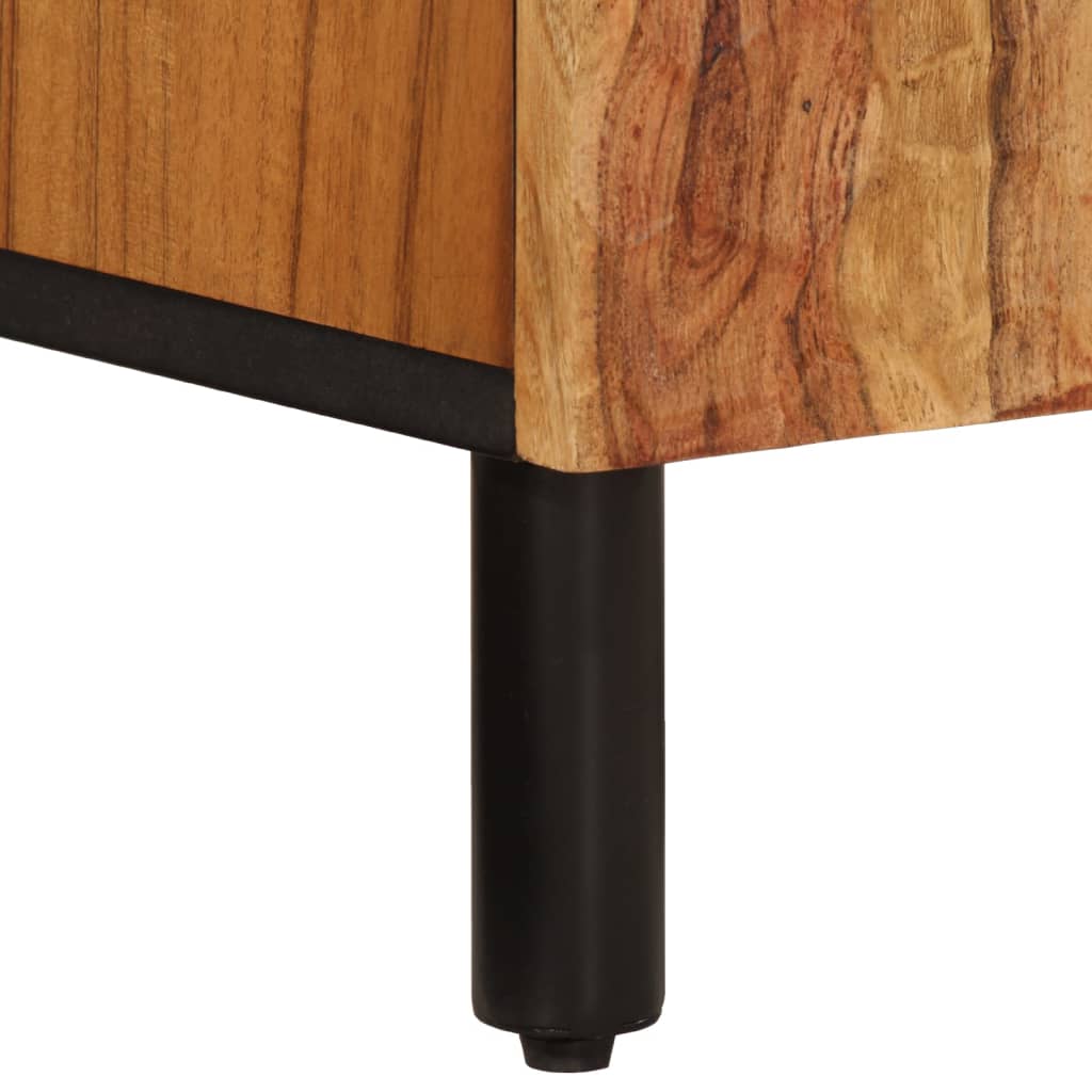 Armario de lavabo para baño madera maciza de acacia 62x33x58 cm - Imagen 11