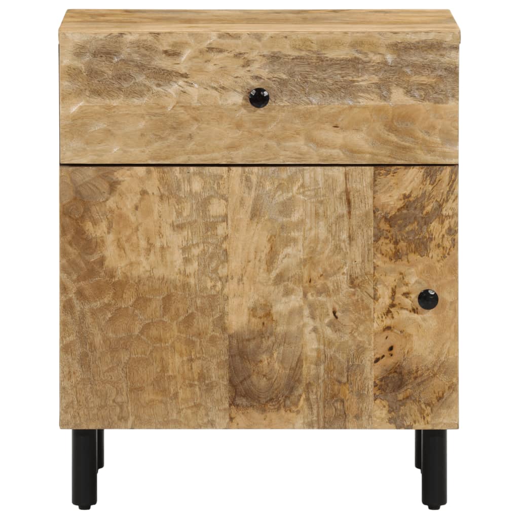 Mesita de noche madera maciza de mango 50x33x60 cm - Imagen 3