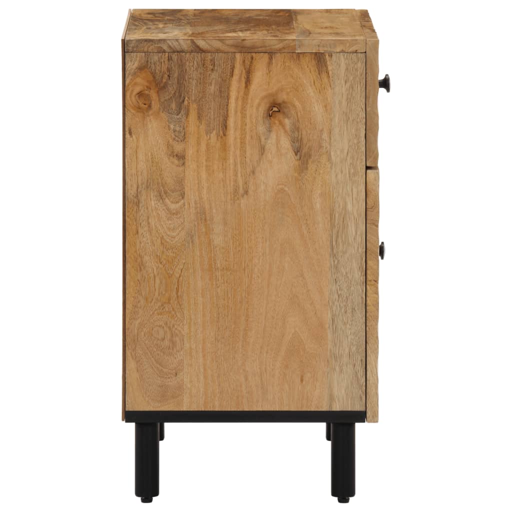 Mesita de noche madera maciza de mango 50x33x60 cm - Imagen 4