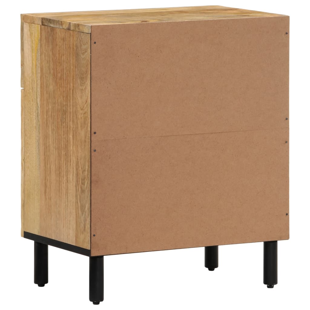 Mesita de noche madera maciza de mango 50x33x60 cm - Imagen 5