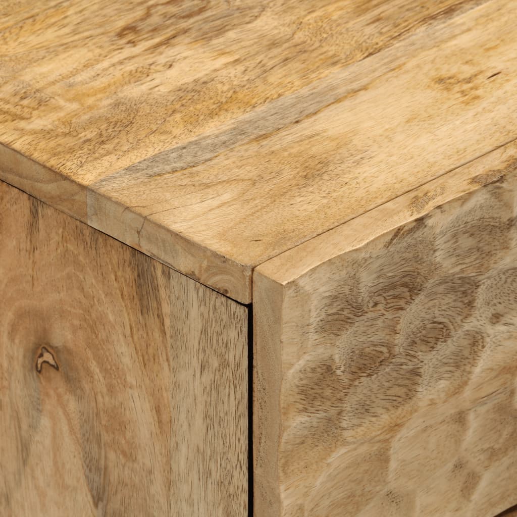 Mesita de noche madera maciza de mango 50x33x60 cm - Imagen 7